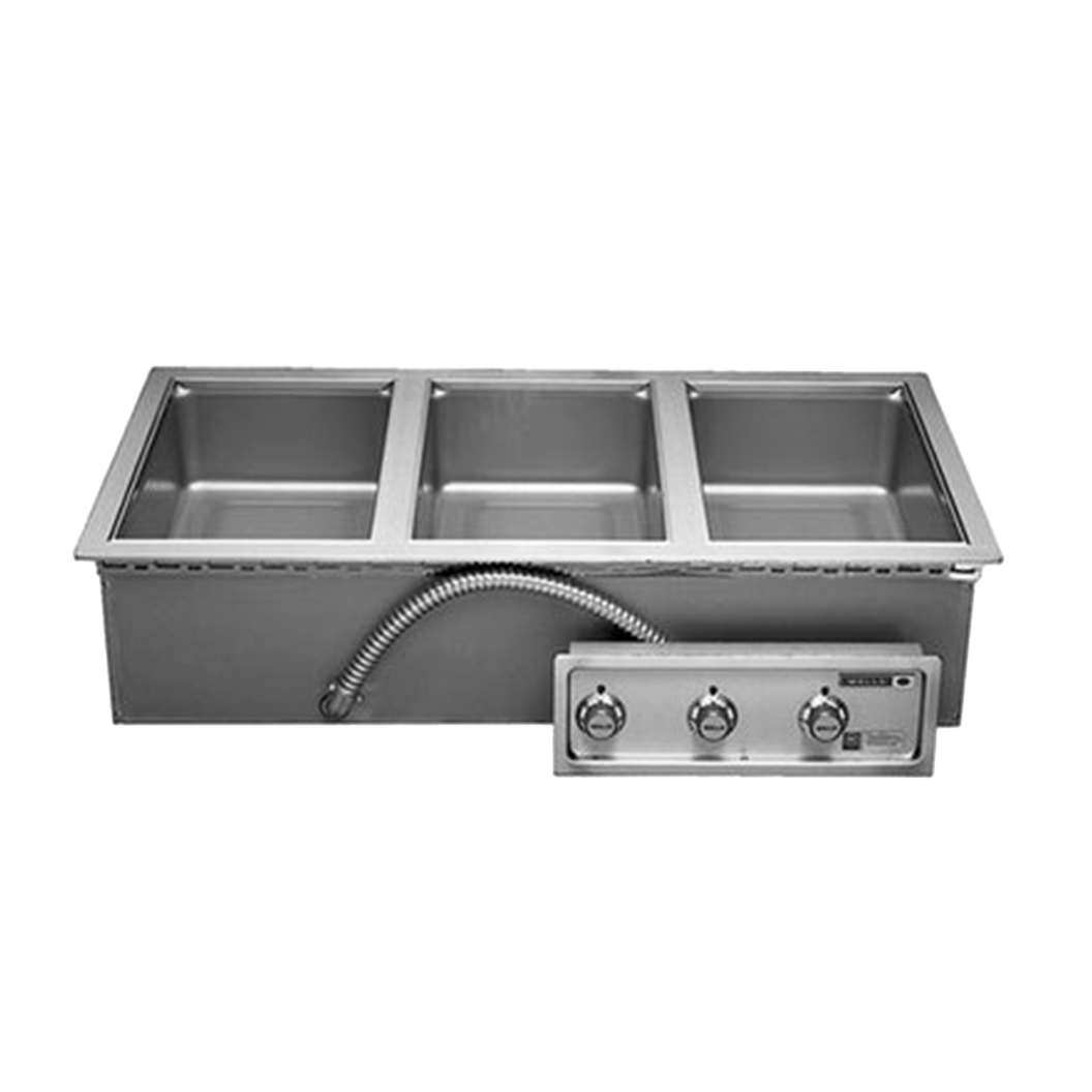 2-Pan Commercial Food Warmer 1200-Watt 6 in. Deep Stainless Steel Buff