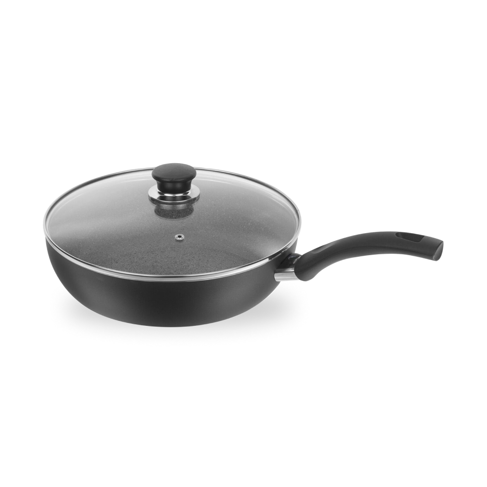 Browne 5734185 Elements Stainless Steel Saute Pan & Lid, 5 Qt