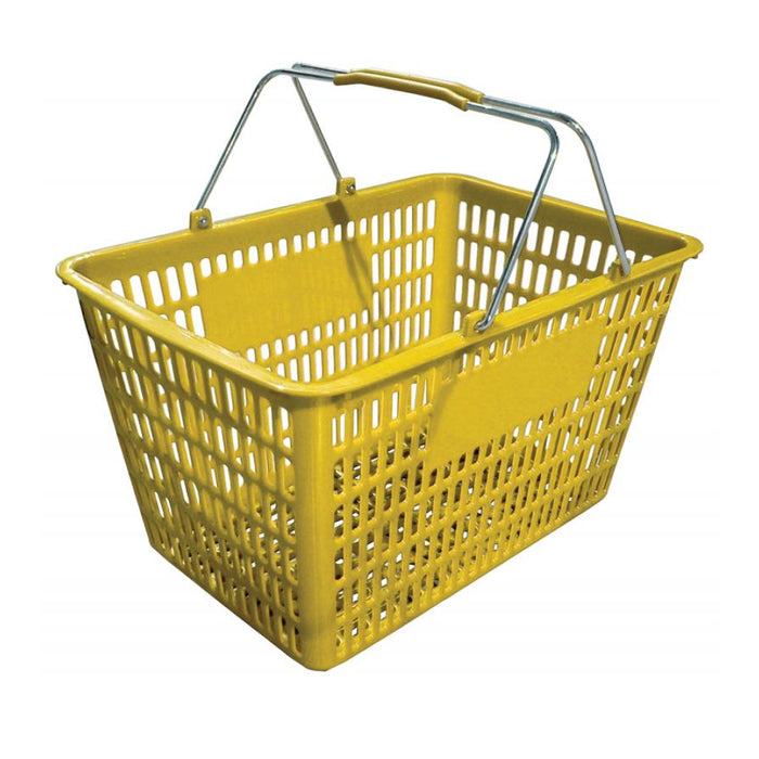 Nella 18.75" x 11.5" Yellow Plastic Grocery Shopping Basket - 13027