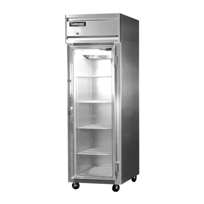 (USED) Continental Refrigerator 1FNGD 26" Glass Door Reach-In Freezer