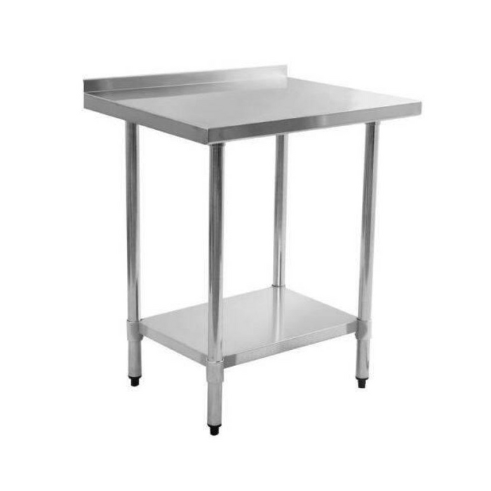 Nella 30" x 30" Stainless Steel Table With Backsplash - 22086