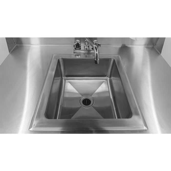 Nella 34" x 25" Portable Hand Sink with Backsplash, Water Heater Tank & Pump - 46788