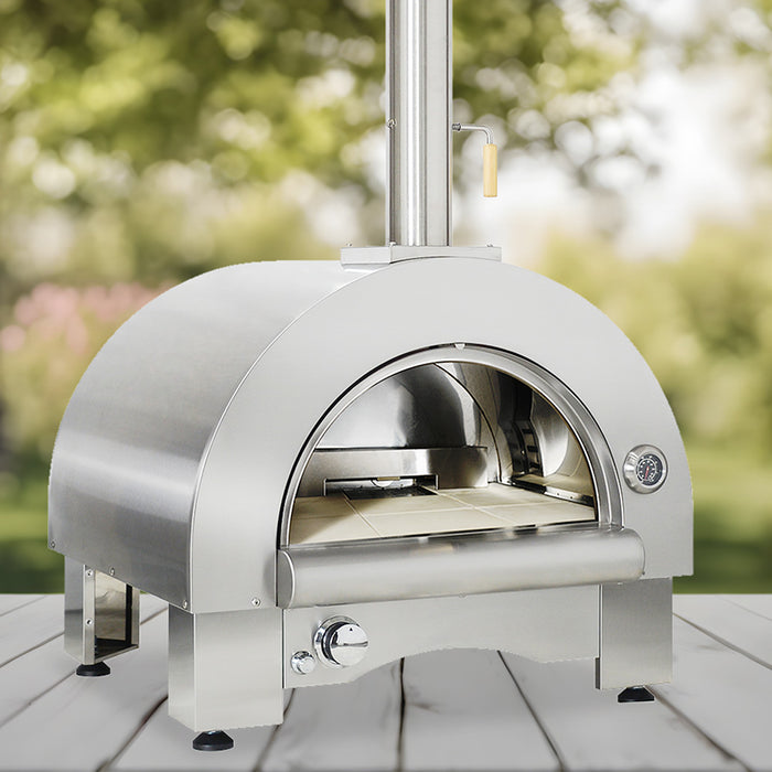 Nella 33" Countertop Wood and Gas Fired Pizza Oven - 47875