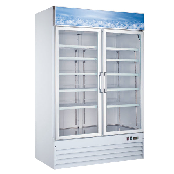 Nella 53" 2-Door Swing Glass Merchandising Freezer - 45 Cu. Ft. - 50075