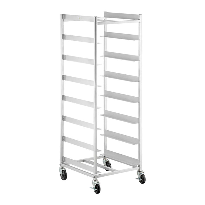 Nella 8-Tier Aluminum Glass Rack Cart with 8" Spacing - 522AGRC8KD