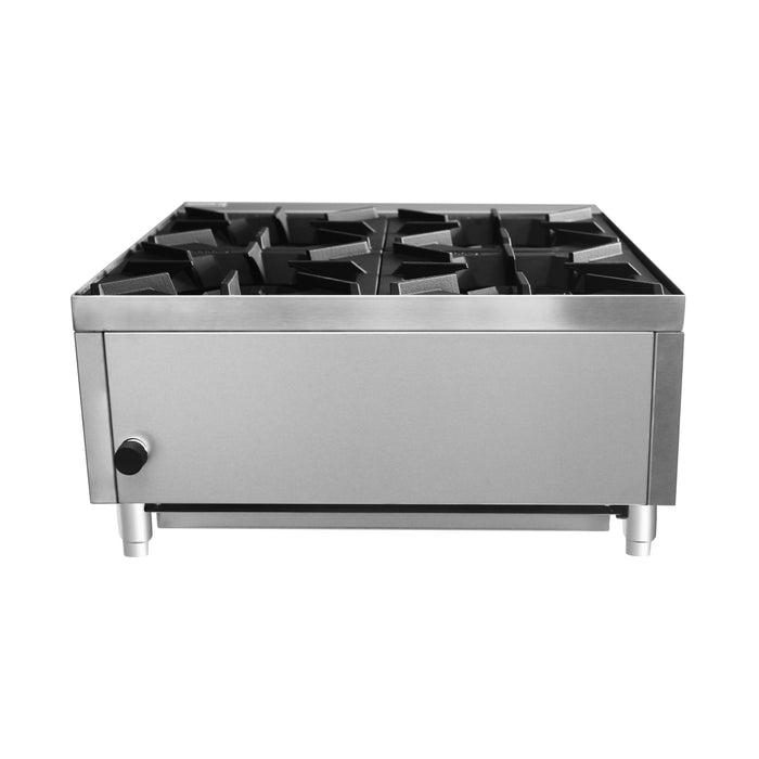 Atosa ACHP-4 24" Natural Gas 4-Burner Heavy Duty Countertop Range - 128,000 BTU