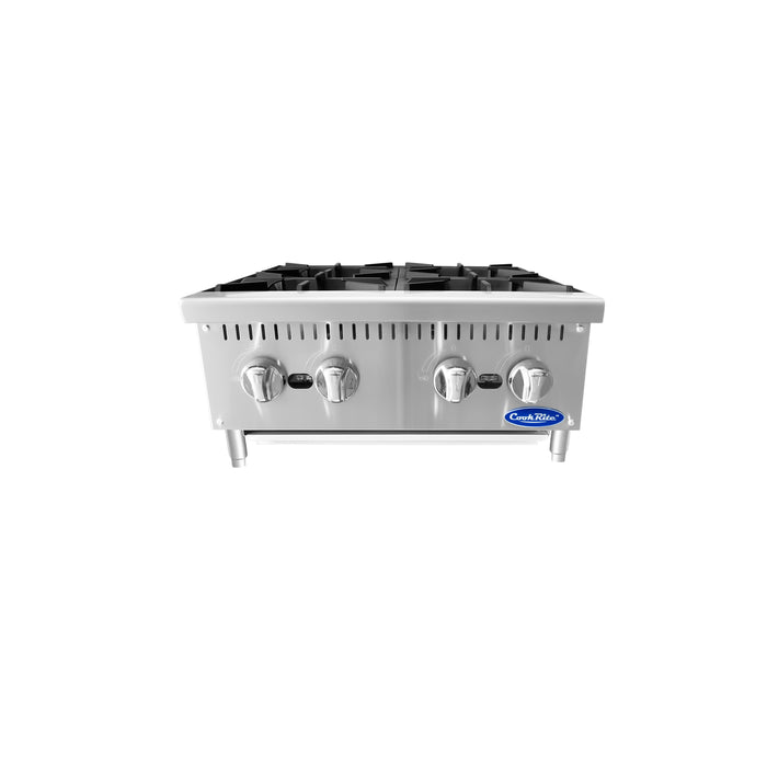 Atosa ACHP-4 24" Natural Gas 4-Burner Heavy Duty Countertop Range - 128,000 BTU