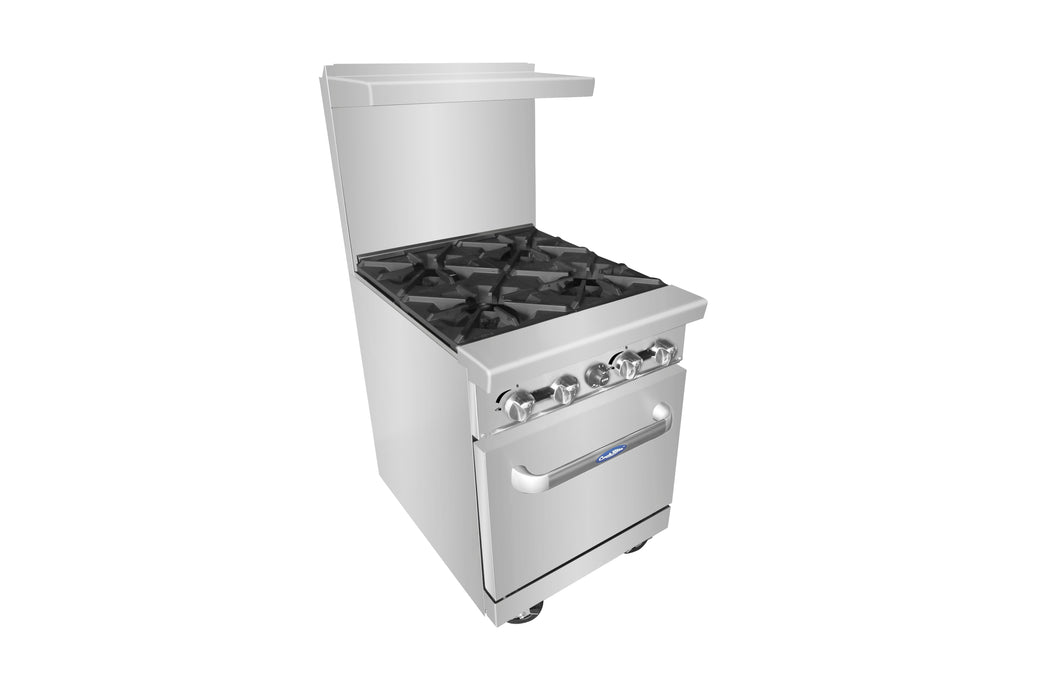 Atosa AGR-4B 24" Gas 4-Burner Range - 155,000 BTU