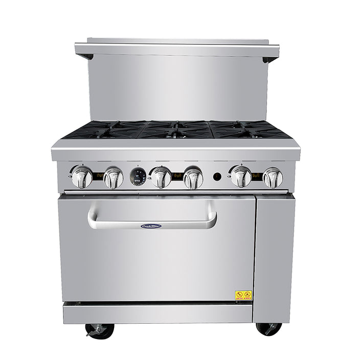 Atosa AGR-6B 36" Gas 6-Burner Range - 219,000 BTU