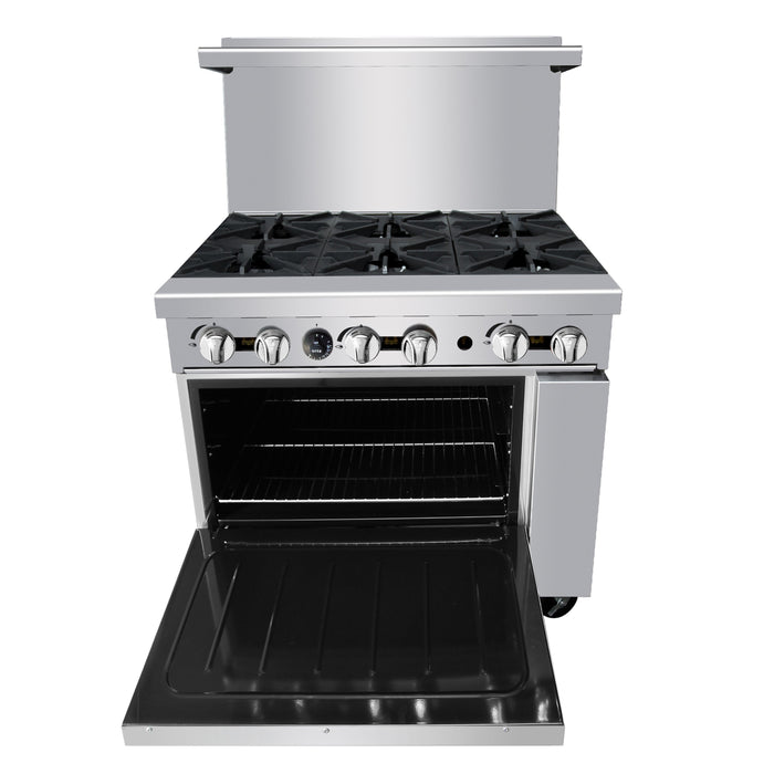 Atosa AGR-6B 36" Gas 6-Burner Range - 219,000 BTU