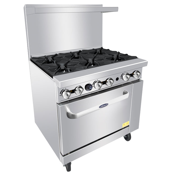 Atosa AGR-6B 36" Gas 6-Burner Range - 219,000 BTU