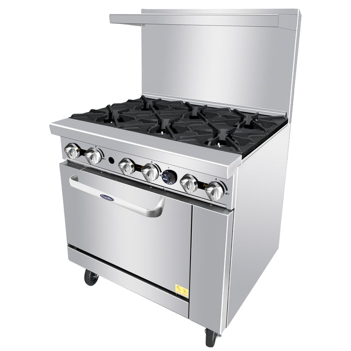 Atosa AGR-6B 36" Gas 6-Burner Range - 219,000 BTU