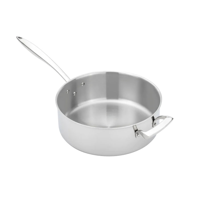 Browne 6 Qt. Thermalloy Tri-Ply Sauce Pan with Helper Handle - 5724206