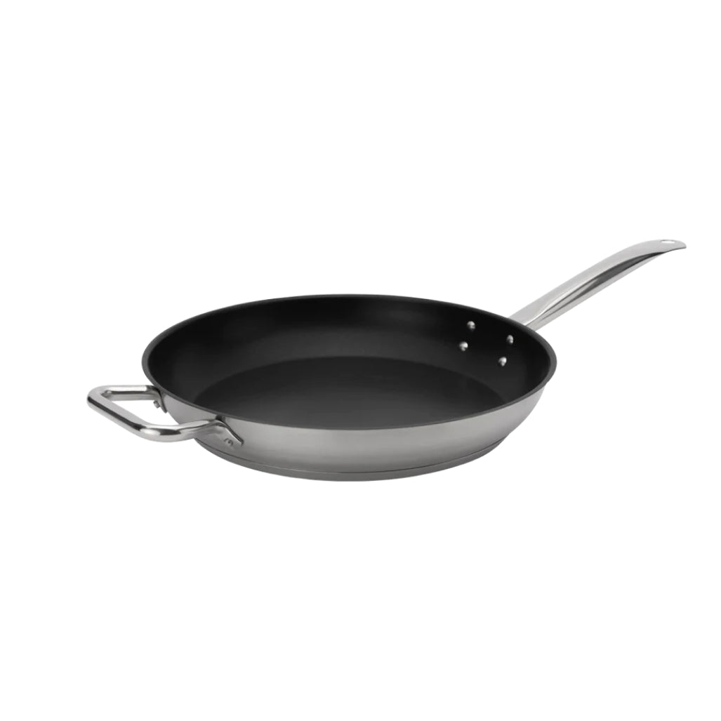 Winco CSFP-12, 12-5/8 French Style Fry Pan, Polished Carbon Steel