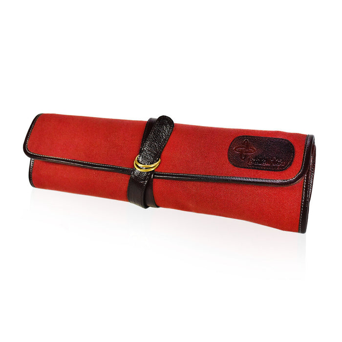 Boldric 7-Pocket Canvas Dd Hook Tie Knife Bag - Red