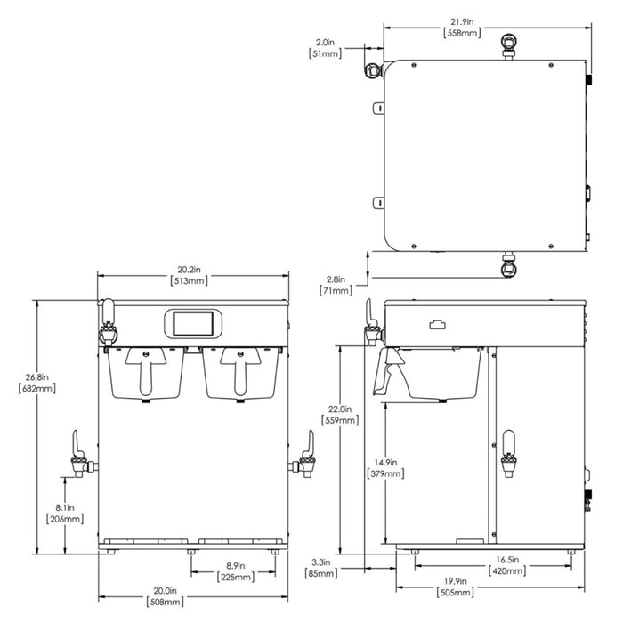 (SCRATCH & DENT) Bunn ICB Infusion Series Twin Coffee Brewer - 53400.0100