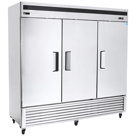 EFI C3-82VC 82" Bottom Mount Solid 3-Door Stainless Steel Reach-In Refrigerator - 68 Cu. Ft.