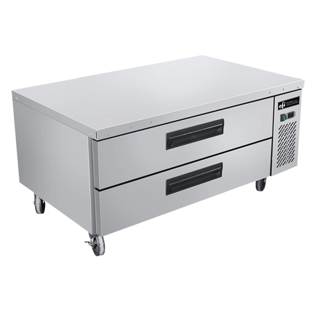 EFI CCB-48 48" 2-Drawer Refrigerated Stainless Steel Chef Base - 7.7 Cu. Ft.