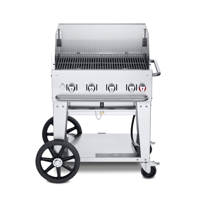 Crown Verity CV-MCB-30WGP 30" Mobile BBQ Grill with Wind Guard Package