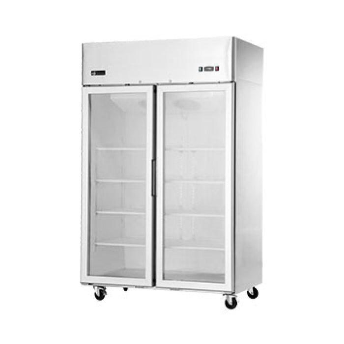 EFI C2-39GDSVC 39" Bottom-Mount Glass 2-Door Reach-In Refrigerator - 35.3 Cu. Ft.