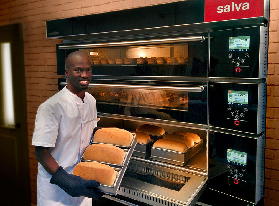 Salva NXM Modular 57.5" Electric 2-Deck Oven with Pizza Door - NXM-2004-P2-S530