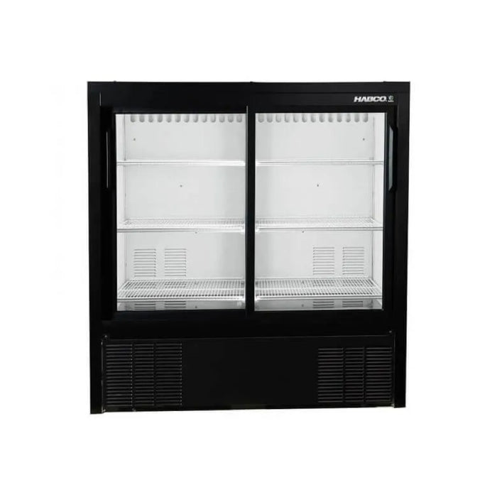 Habco ESM14SL48HC 47" 6-Shelf Double Sliding Door Merchandising Refrigerator