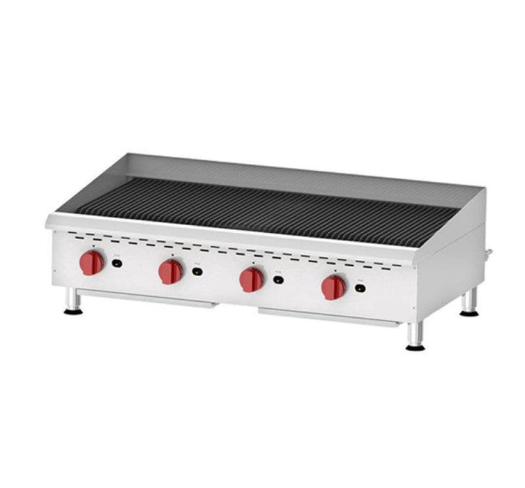 Nella 48" Countertop Radiant Gas 3-Burner Charbroiler - 160,000 BTU - CBR48