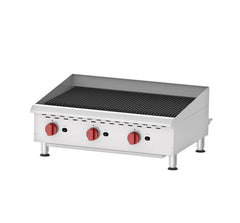 Nella 36" Countertop Radiant Gas 3-Burner Charbroiler - 120,000 BTU - CBR36