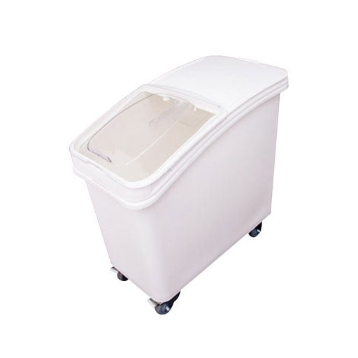 Rubbermaid FG9G5800WHT ProSave 12.6 Gallon / 200 Cup White Shelf Ingredient Storage  Bin with Sliding Lid & Scoop