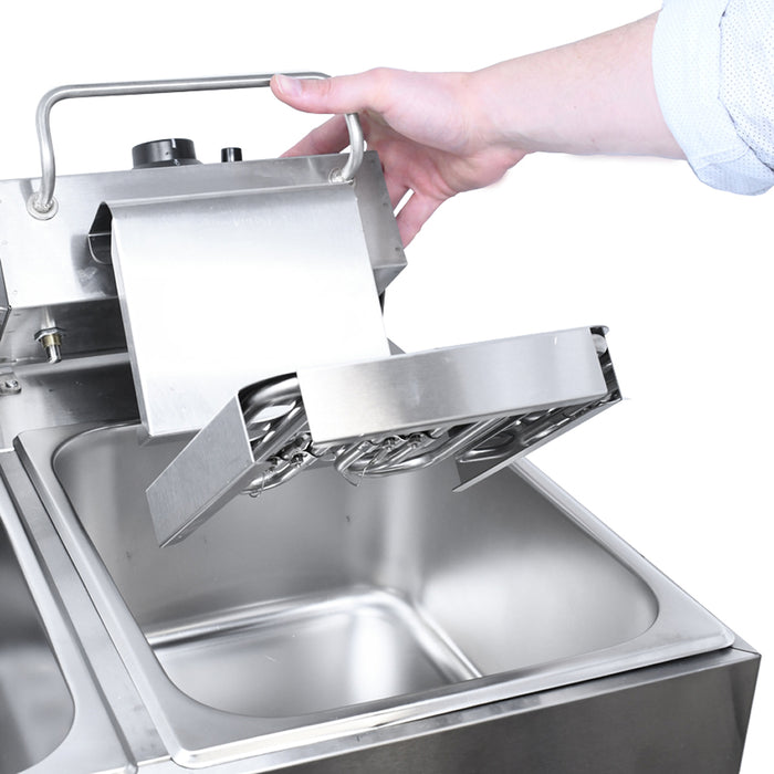 Nella 26 Lb. Dual Electric Countertop Deep Fryer - 34868 - 110V/1Ph