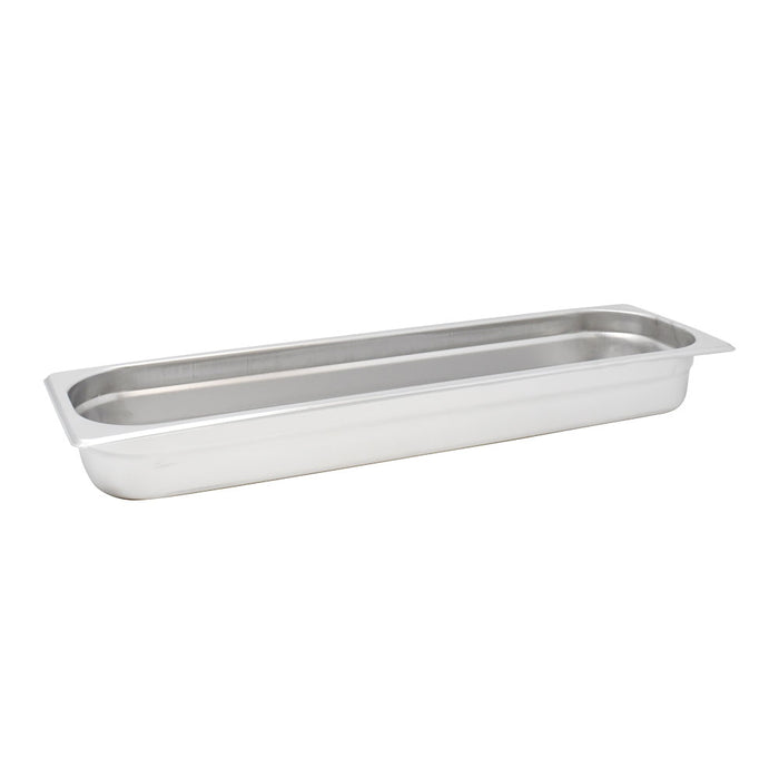 Nella 1/2 Size Long Anti-Jam Stainless Steel Steam Table Pan, 2.5" Deep - 80616