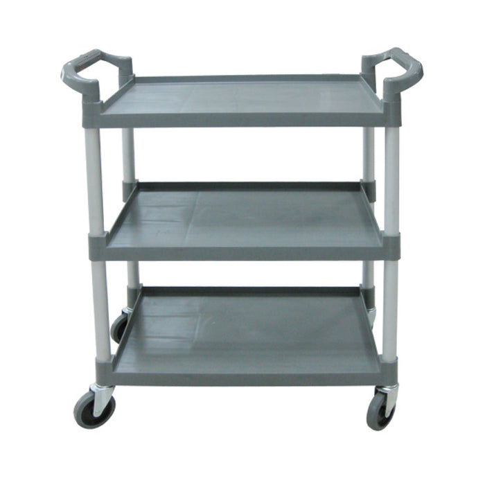 Nella 31" x 20" Gray Utility Cart With 3 Shelves - 47128