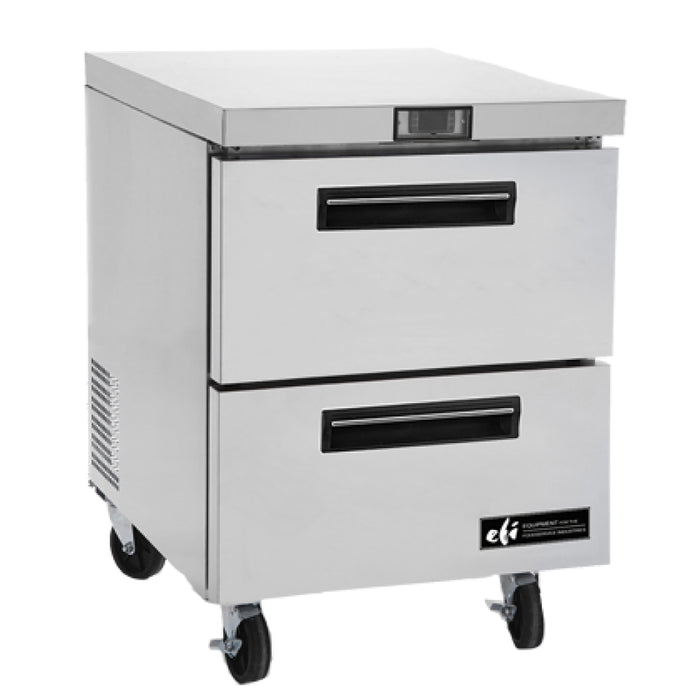 EFI FUDW2-27VC 27" 2-Drawer Stainless Steel Undercounter Freezer