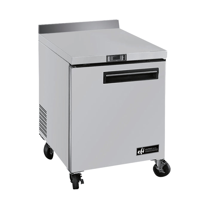 EFI FWDR1-27VC-L 27" 1-Door Stainless Steel Work Top Freezer with Backsplash - 7.2 Cu. Ft.