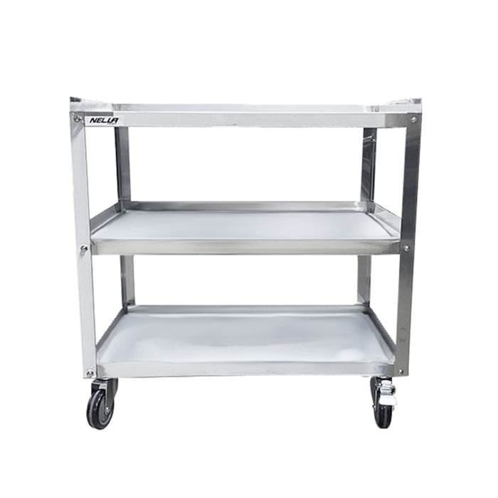 Nella 33" x 21" x 33" 3-Tier Stainless Steel Utility Cart - JC-CART-2133