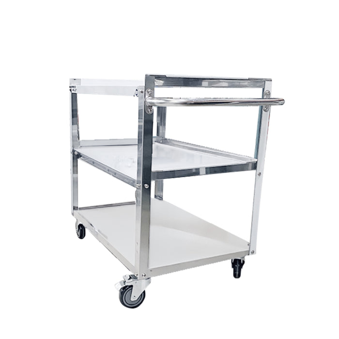 Nella 33" x 21" x 33" 3-Tier Stainless Steel Utility Cart - JC-CART-2133