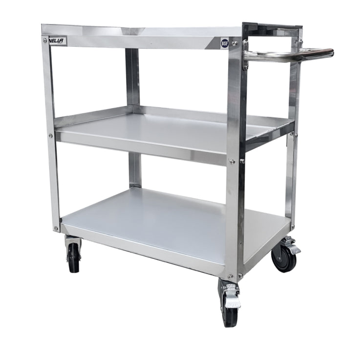 Nella 18" x 28" x 33" 3-Tier Stainless Steel Utility Cart - JC-CART-1828-KD