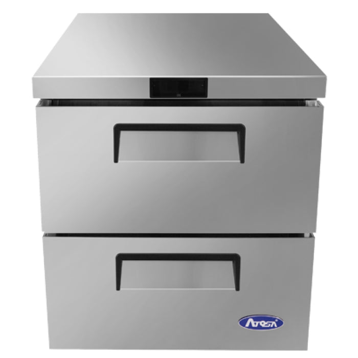 Atosa MGF8415GR 27" Solid 2-Drawer Undercounter Refrigerator - 7.15 Cu.Ft.