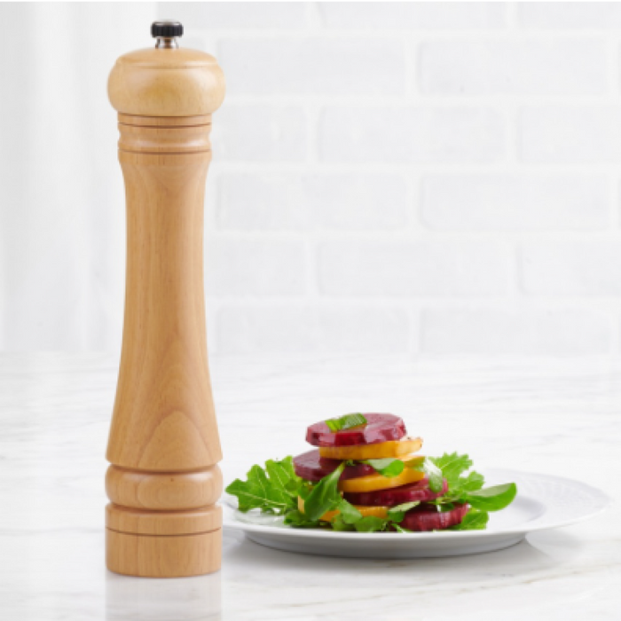 Trudeau 10" Capri Natural Wood Pepper Mill - 07120032