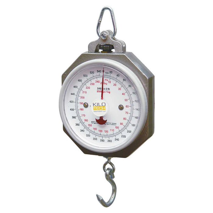 Kilotech 250 Lb / 120 kg Hanging Scale with Large J Hook - KHS-C3120