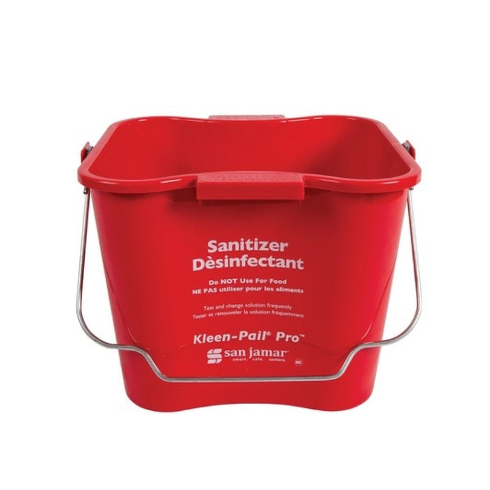 San Jamar KPP256RD Kleen-Pail Pro 8 Qt. Detergent Bucket - Red