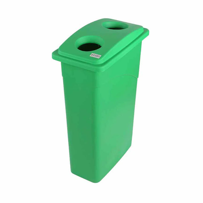 Globe 9514 23 Gallon Slim Trash Can - Green