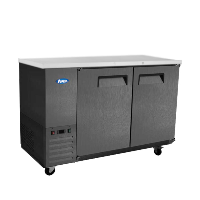 Atosa SBB59GRAUS2 57" Solid 2-Door Back Bar Cooler - 15 Cu.Ft.