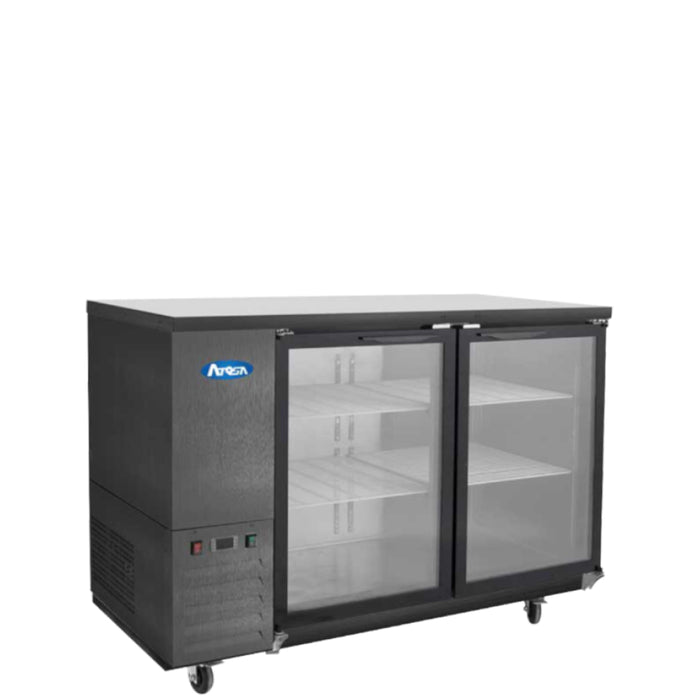 Atosa SBB59GGRAUS2 57" Glass 2-Door Back Bar Cooler - 15 Cu.Ft.