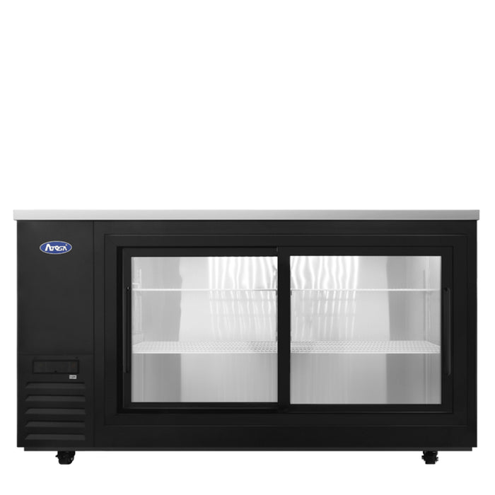 Atosa SBB69SGGRAUS2 68" Glass 2-Door Back Bar Cooler - 18.6 Cu.Ft.