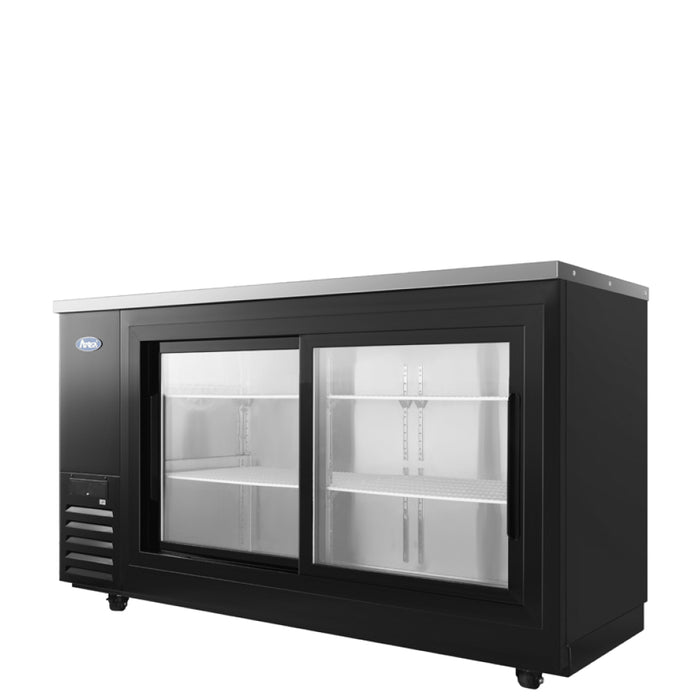 Atosa SBB69SGGRAUS2 68" Glass 2-Door Back Bar Cooler - 18.6 Cu.Ft.