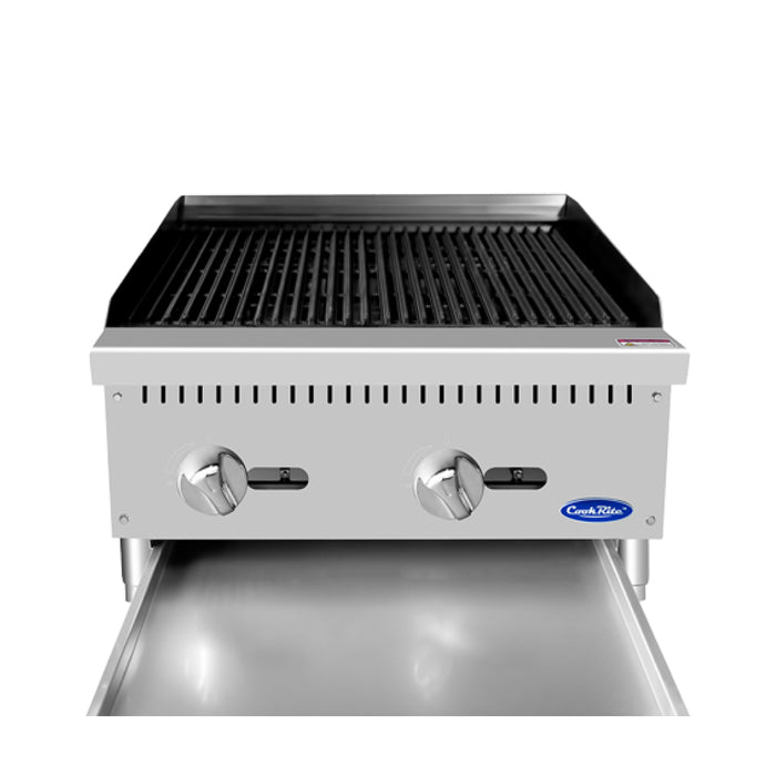 Atosa ATCB-24 24" Countertop Radiant Natural Gas Charbroiler - 70,000 BTU