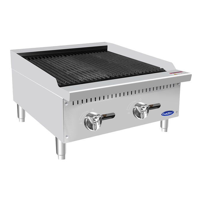 Atosa ATCB-24 24" Countertop Radiant Natural Gas Charbroiler - 70,000 BTU