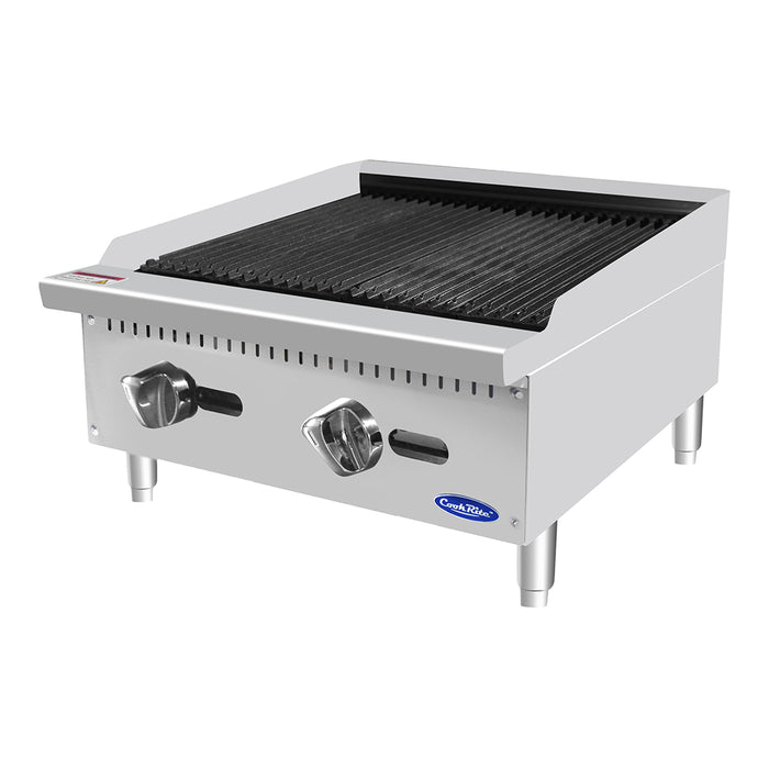 Atosa ATCB-24 24" Countertop Radiant Natural Gas Charbroiler - 70,000 BTU