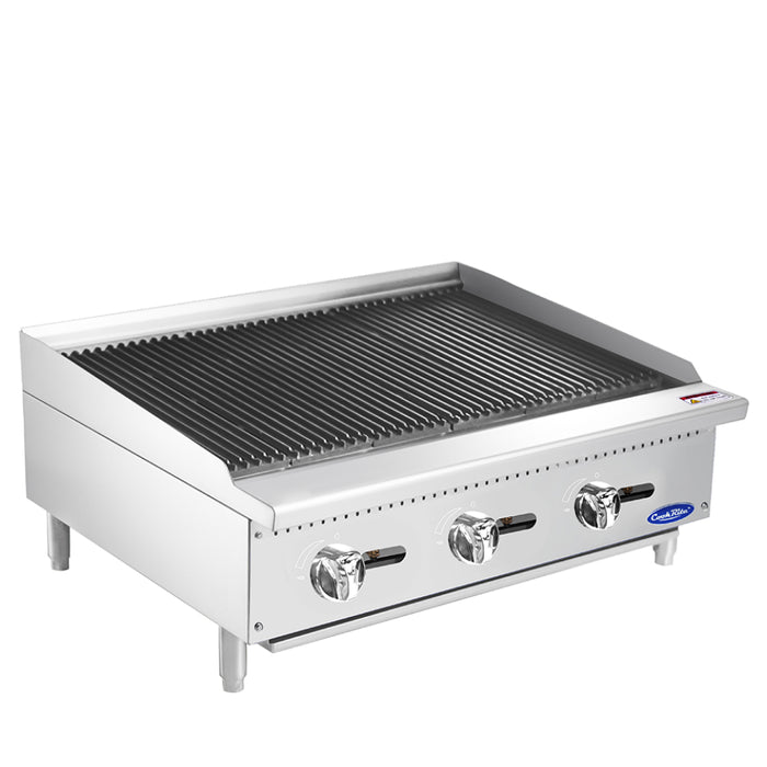 Atosa ATCB-36 36" Countertop Radiant Natural Gas Charbroiler - 105,000 BTU